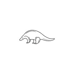 Pangolin Logo. Minimalist and Elegant Logo of a Rare, Armored Animal