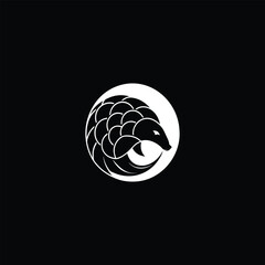 Pangolin Logo. Symbol of Protection and Nature Preservation in a Modern Minimalist Style.