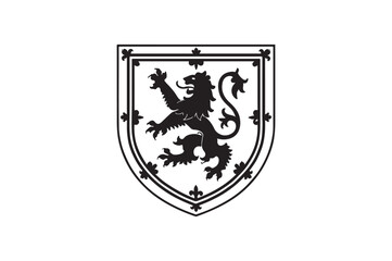 scotland crest silhouette vector art illustration on white background