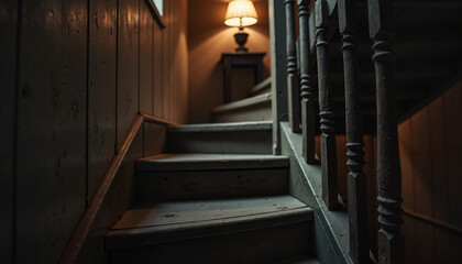 Staircase leading to attic (Halloween)