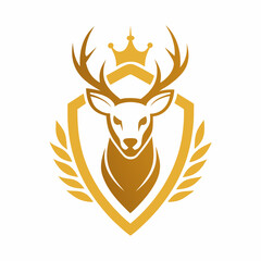 Deer head vector logo illustration