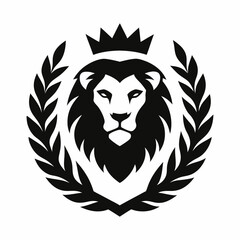 lion head vector logo illustration