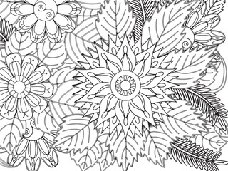 Flowers Coloring Pages For Adultes