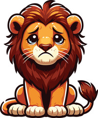 Obraz premium Vector clipart illustration of a Lion