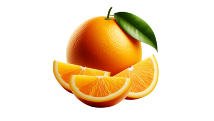 Fresh citrus oranges and lemons, isolated on white, offer a juicy and healthy vitamin-rich food experience