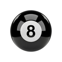 The Iconic Eight Ball A Symbol of Chance, Fate, and Mystery in Billiards isolated on transparent background
