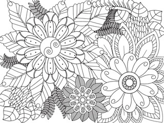 Flowers Coloring Pages For Adultes