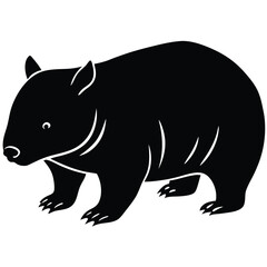 wombat vector sihouette