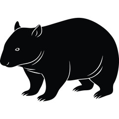 wombat vector sihouette