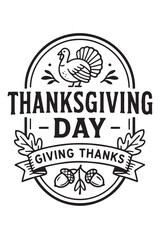 Premium Thanksgiving Day Label Design Template
