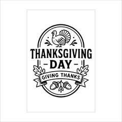 Premium Thanksgiving Day Label Design Template