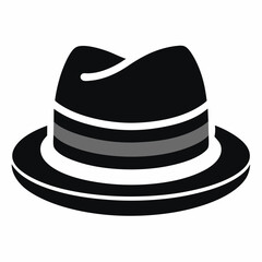Minimal Fedora Hat with Stripe – Vector Illustration