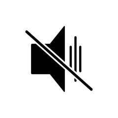 Volume control vector icon, Voice mute vector icon