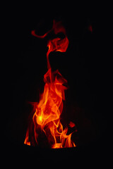 fire in the fireplace