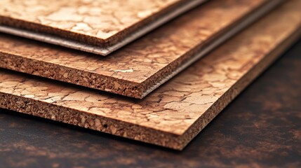 Close-Up of Natural Cork Material Displaying Texture and Color Variations for Creative Design Projects
