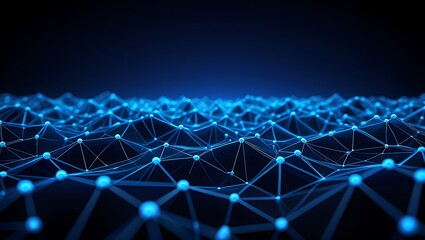 Obraz premium The Complex Network Connection and The Interlinked Dots Connectivity