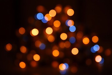 Blurred Light Spheres Create An Abstract Effect on Background