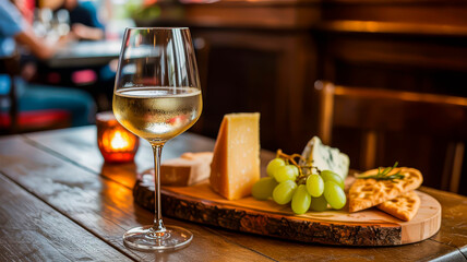 Cheese Tasting: from mild brie to sharp cheddar with a glass of wine