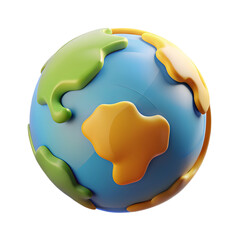 globe on white background