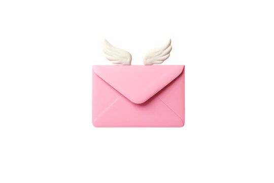 Pink Envelope with Wings A Charming PNG Image for Design Projects and Creative Applications. Download this high-quality png image for your next project.