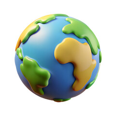 globe on white background