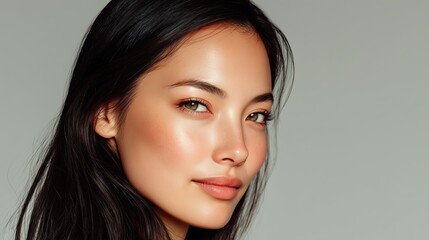 Fototapeta premium Natural Skincare Beauty Shot with Minimalist Aesthetic
