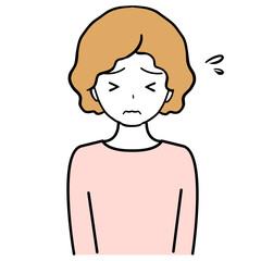 困っている若い女性