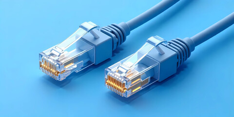 network cables connected to a network cable