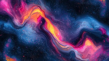 Fototapeta premium Abstract colorful flowing painting