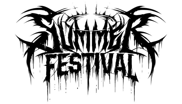 Summer Festival&rdquo; &ndash; Death Metal Style Greeting Typography
