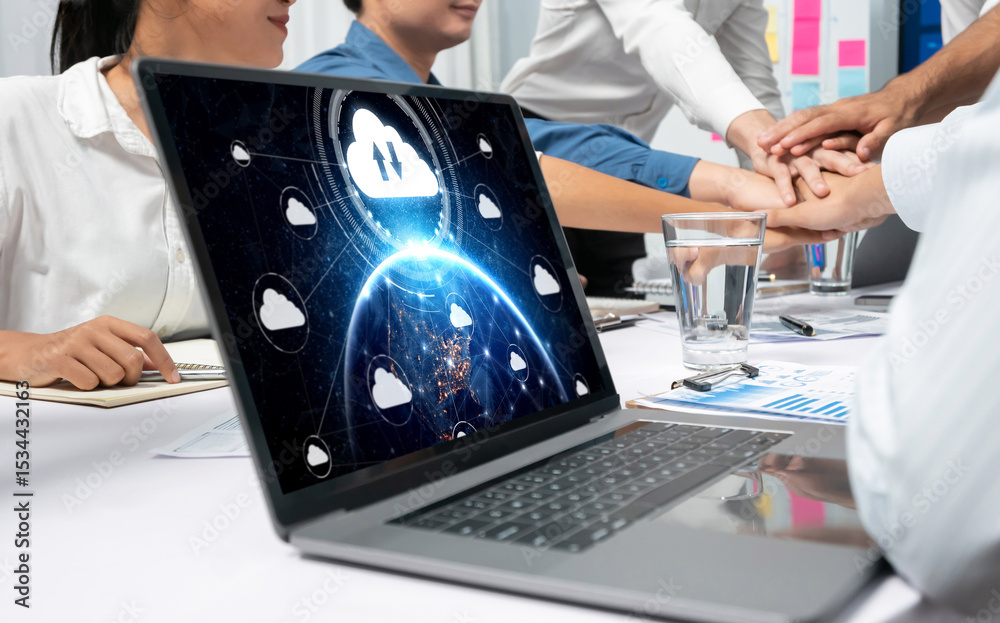 Poster Cloud computing software for brisk remote work and personal data storage