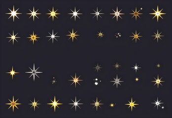 Seamless golden stars pattern for festive winter holiday decoration