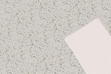 Top View Blank Paper on Terrazzo Floor