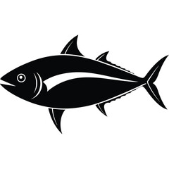 yellowfin tuna vecror sihouette
