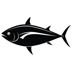 yellowfin tuna vecror sihouette