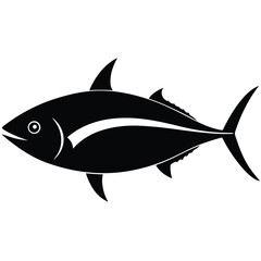 yellowfin tuna vecror sihouette