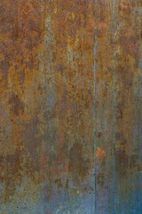 Rusty metal surface texture in industrial outdoor setting