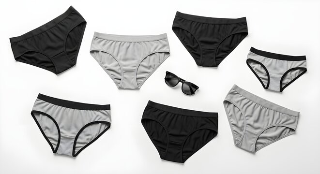 National Underwear Day Typography Made from Underwear Flat Lay - Powered by Adobe