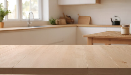 Fototapeta premium modern kitchen interior with wooden floor