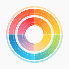 gentle loop of concentric circles softly expanding and contracting, each ring changing vibrant colors