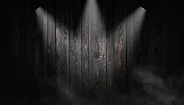 fondo de madera negro con sombras y luces al centro, y ruido alto