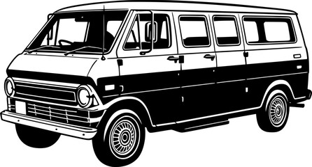 vector illustration of retro van wagon chateau  © создать 8 углов