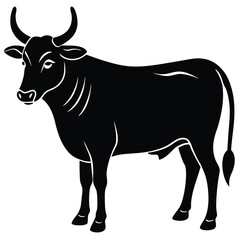 zebu vector sihouette