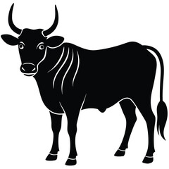 zebu vector sihouette