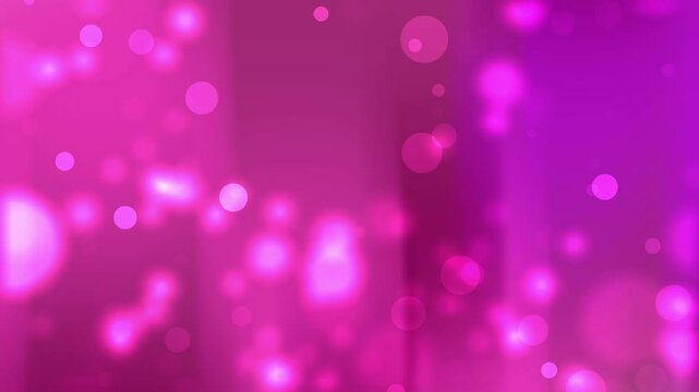 Abstract blurred magenta background featuring dreamy bokeh light effects and a vibrant pink glow. This soft-focus image creates a romantic and festive ambiance, perfect for use in digital designs, bea