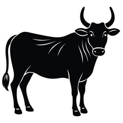 zebu vector sihouette