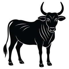 zebu vector sihouette