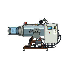 Cartoon Aquamation Machine (Alkaline Hydrolysis Unit) – Isolated Vector Illustration