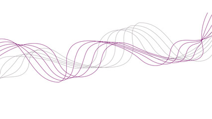 Modern abstract glowing wave background. Dynamic flowing wave lines design element. Futuristic technology and sound wave pattern. Vector wave dynamic music lines. Blue-violet abstract lines.