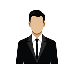 Businessman Vector Illustration – Professional Male Character in Suit Icon, Corporate Office Clipart